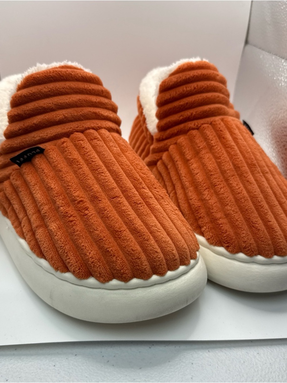 Pluffi Original Slipper Booties, Orange 38-39 (W 6-7 or M 5-6)